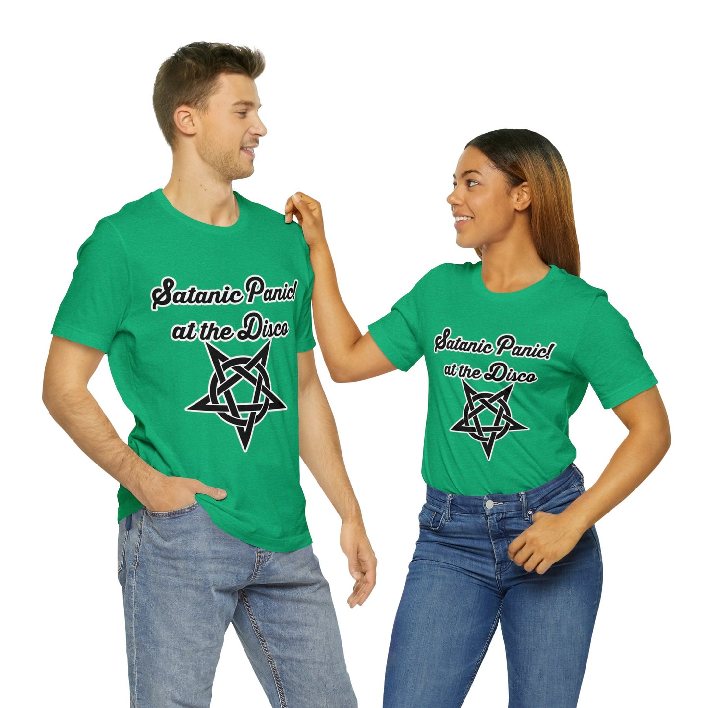 Satanic Panic! At The Disco - Parody - Unisex Jersey Short Sleeve Tee