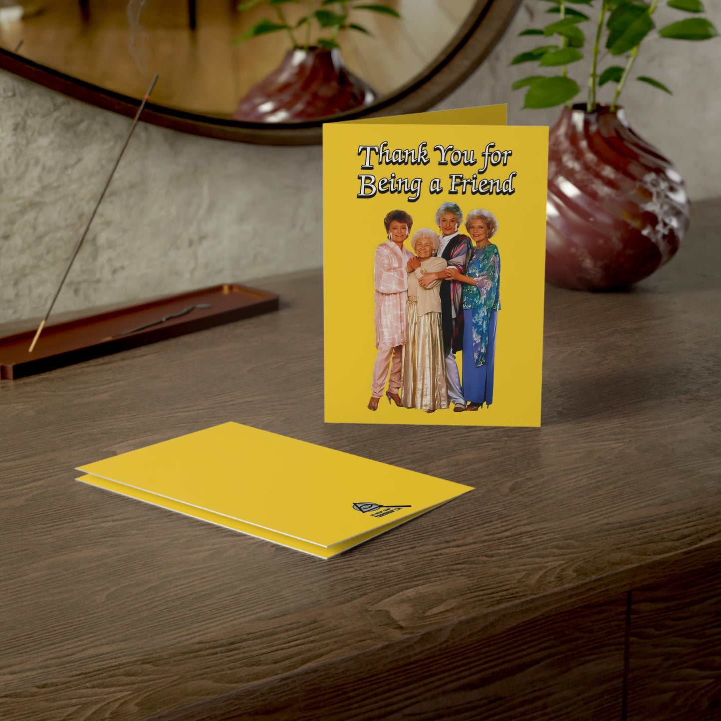 Thank You for Being a Friend Greeting Card (Yellow) - The Golden Girls - (1, 10, 30, and 50pcs)