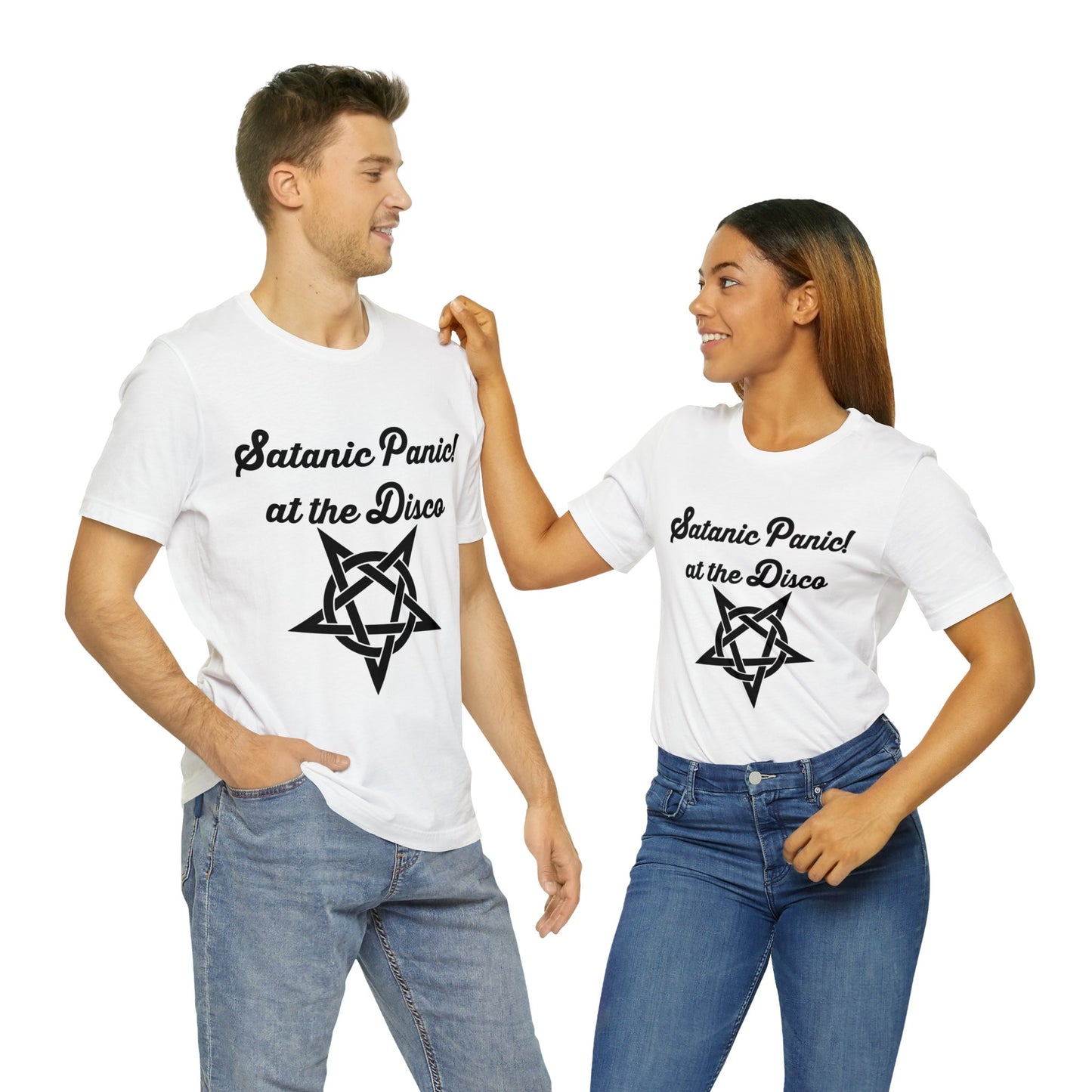 Satanic Panic! At The Disco - Parody - Unisex Jersey Short Sleeve Tee