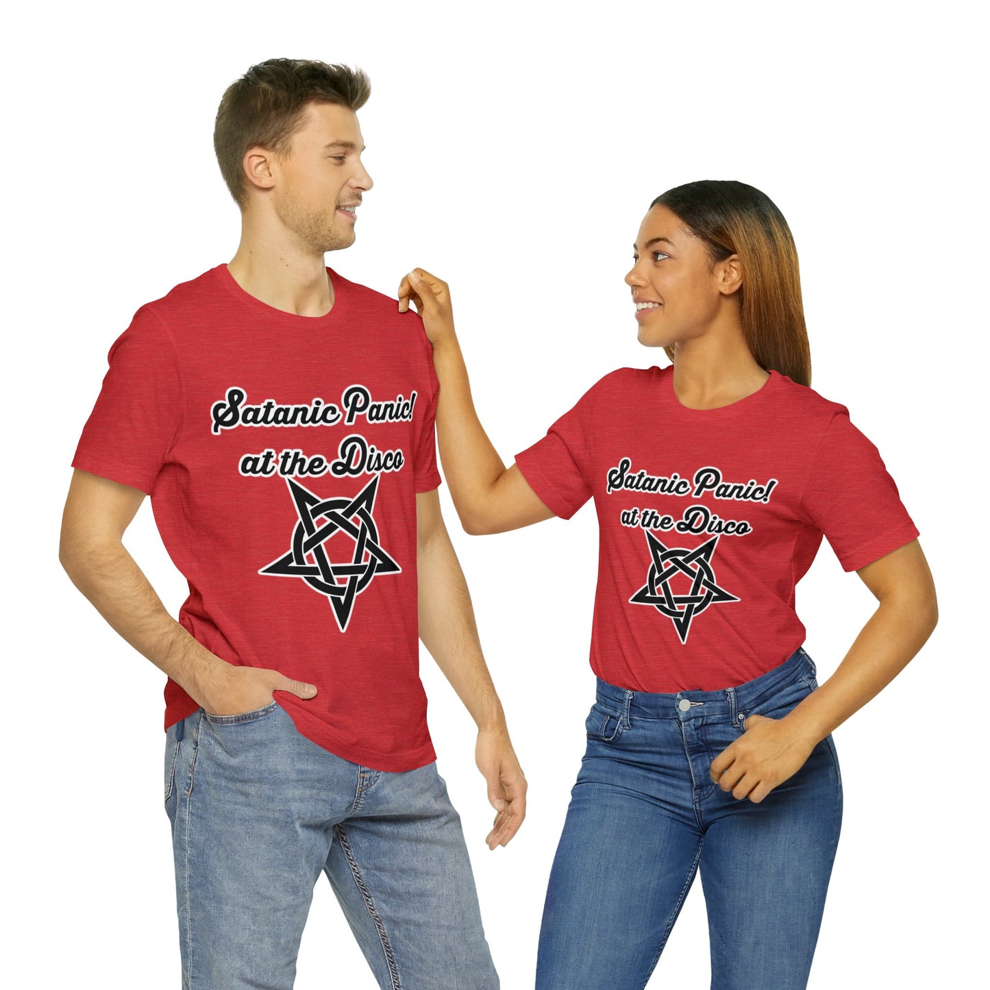 Satanic Panic! At The Disco - Parody - Unisex Jersey Short Sleeve Tee