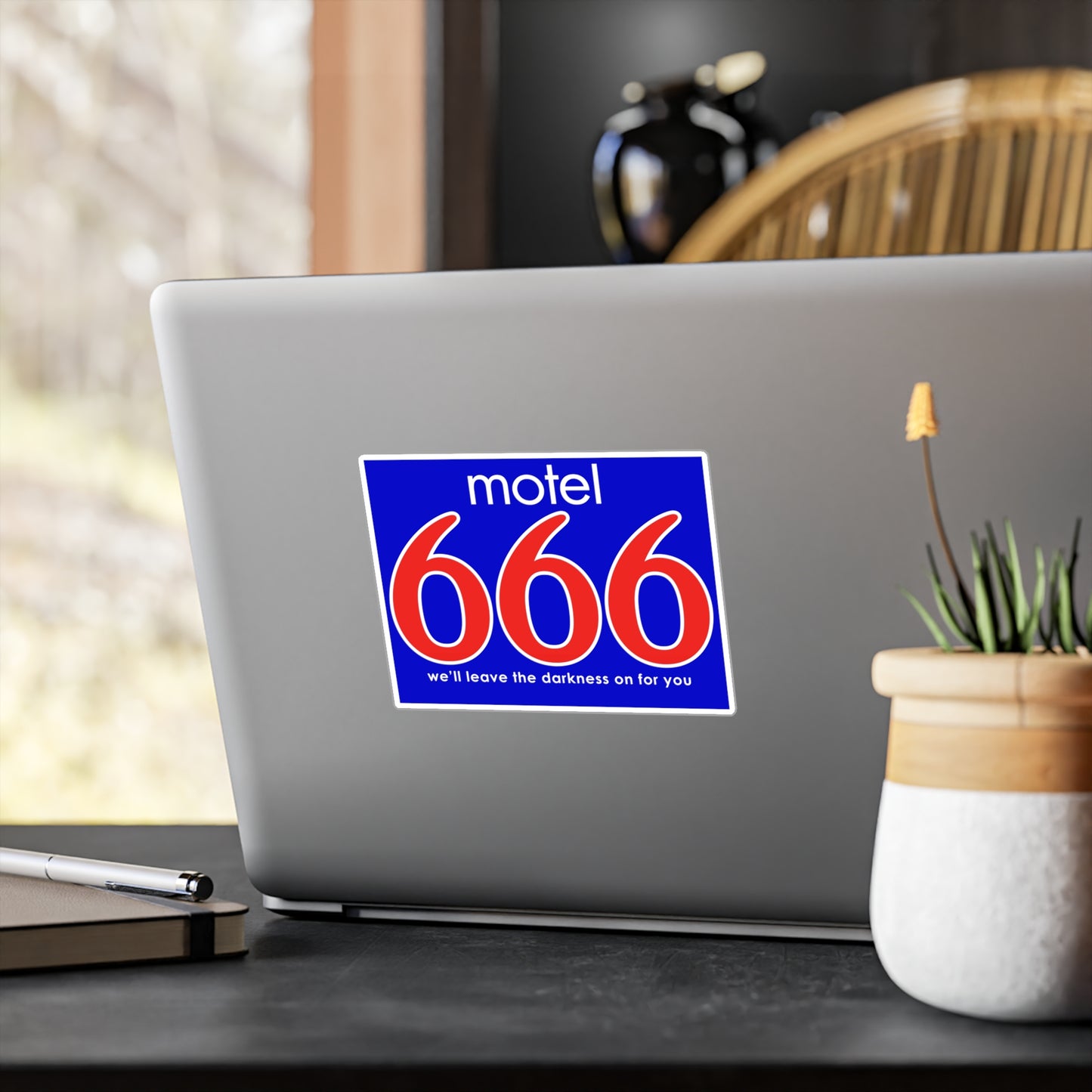 Motel 666 - We'll Leave The Darkness on for You - Motel 6 parody - Kiss-Cut Vinyl Decals