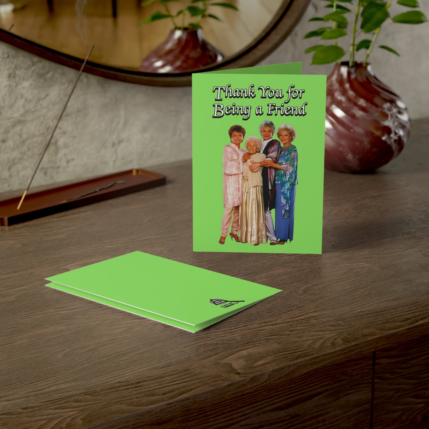 Thank You for Being a Friend Greeting Card (Green) - The Golden Girls - (1, 10, 30, and 50pcs)