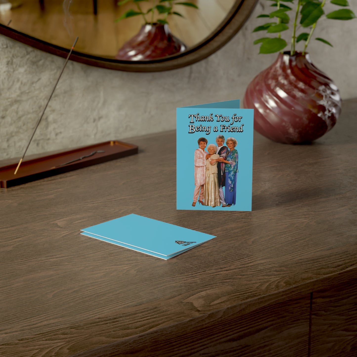 Thank You for Being a Friend Greeting Card (Blue) - The Golden Girls - (1, 10, 30, and 50pcs)