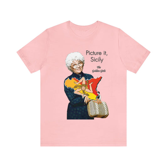 Picture It, Sicily 1922 (with map) - Sophia Petrillo - Unisex Jersey Short Sleeve Tee