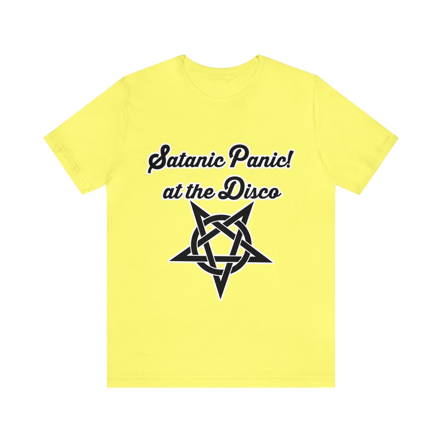 Satanic Panic! At The Disco - Parody - Unisex Jersey Short Sleeve Tee