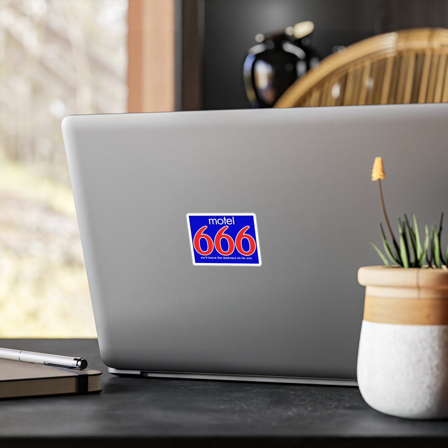 Motel 666 - We'll Leave The Darkness on for You - Motel 6 parody - Kiss-Cut Vinyl Decals