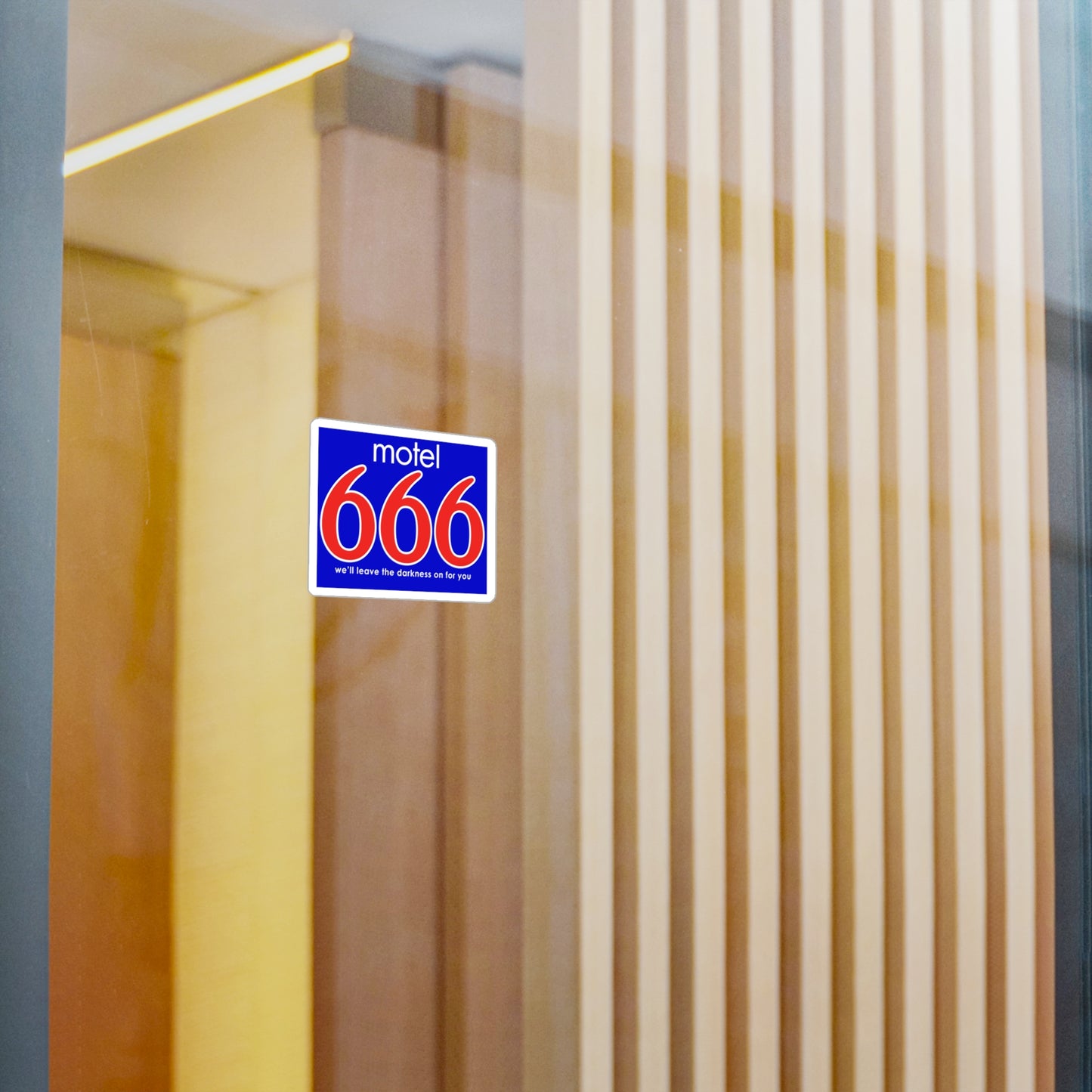 Motel 666 - We'll Leave The Darkness on for You - Motel 6 parody - Kiss-Cut Vinyl Decals