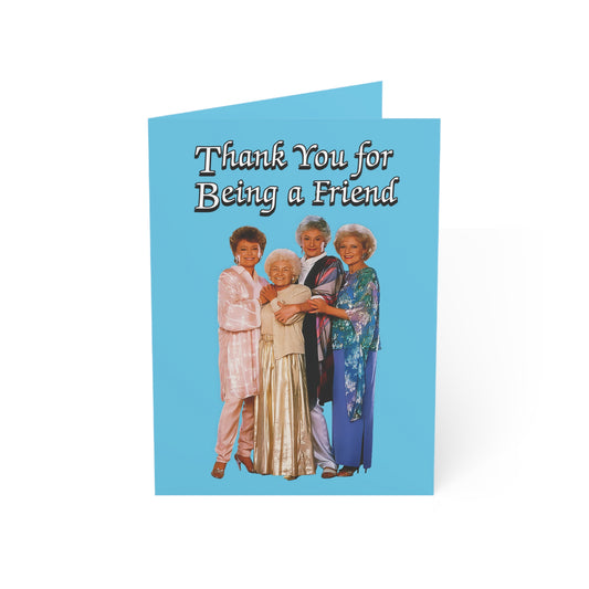 Thank You for Being a Friend Greeting Card (Blue) - The Golden Girls - (1, 10, 30, and 50pcs)
