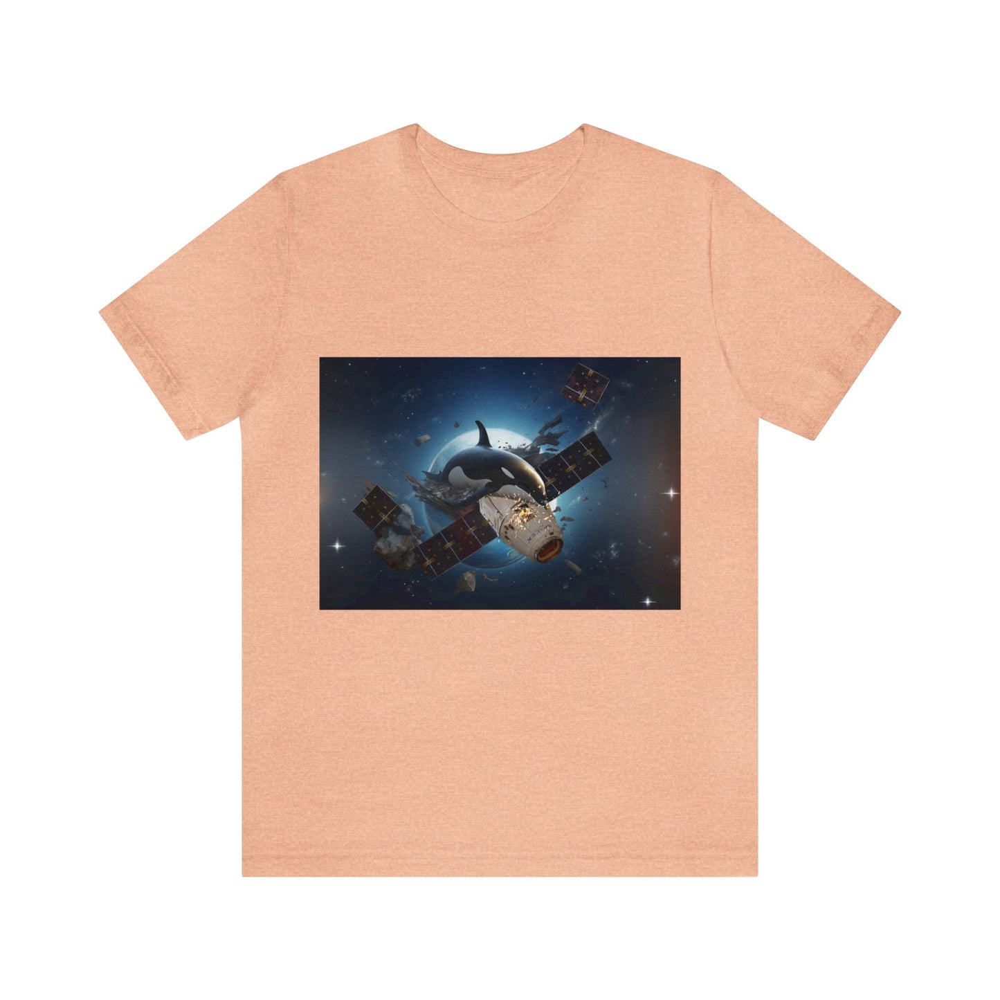 Orca Whales x SpaceX - Orcas Eat the Rich in Space - Unisex Jersey Short Sleeve Tee