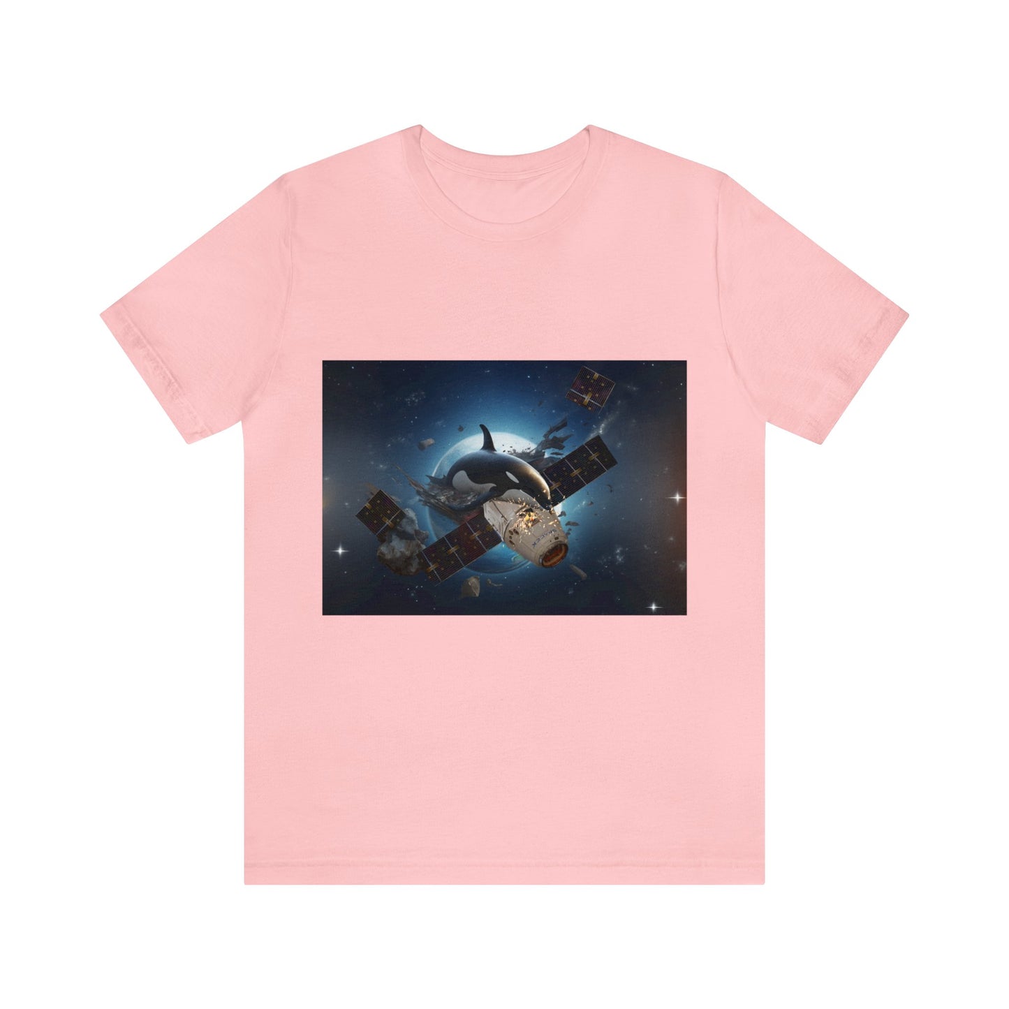 Orca Whales x SpaceX - Orcas Eat the Rich in Space - Unisex Jersey Short Sleeve Tee