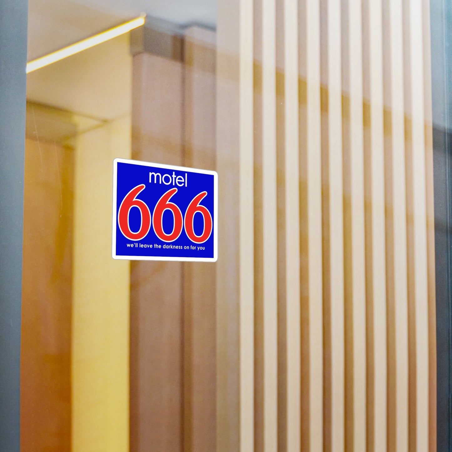 Motel 666 - We'll Leave The Darkness on for You - Motel 6 parody - Kiss-Cut Vinyl Decals