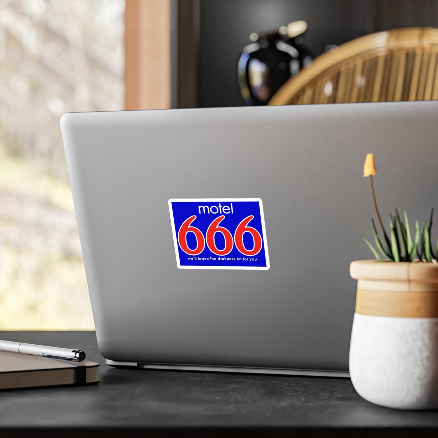 Motel 666 - We'll Leave The Darkness on for You - Motel 6 parody - Kiss-Cut Vinyl Decals