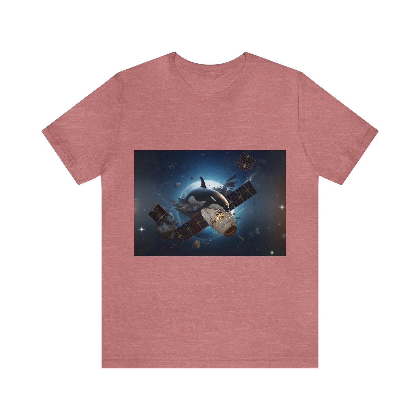 Orca Whales x SpaceX - Orcas Eat the Rich in Space - Unisex Jersey Short Sleeve Tee