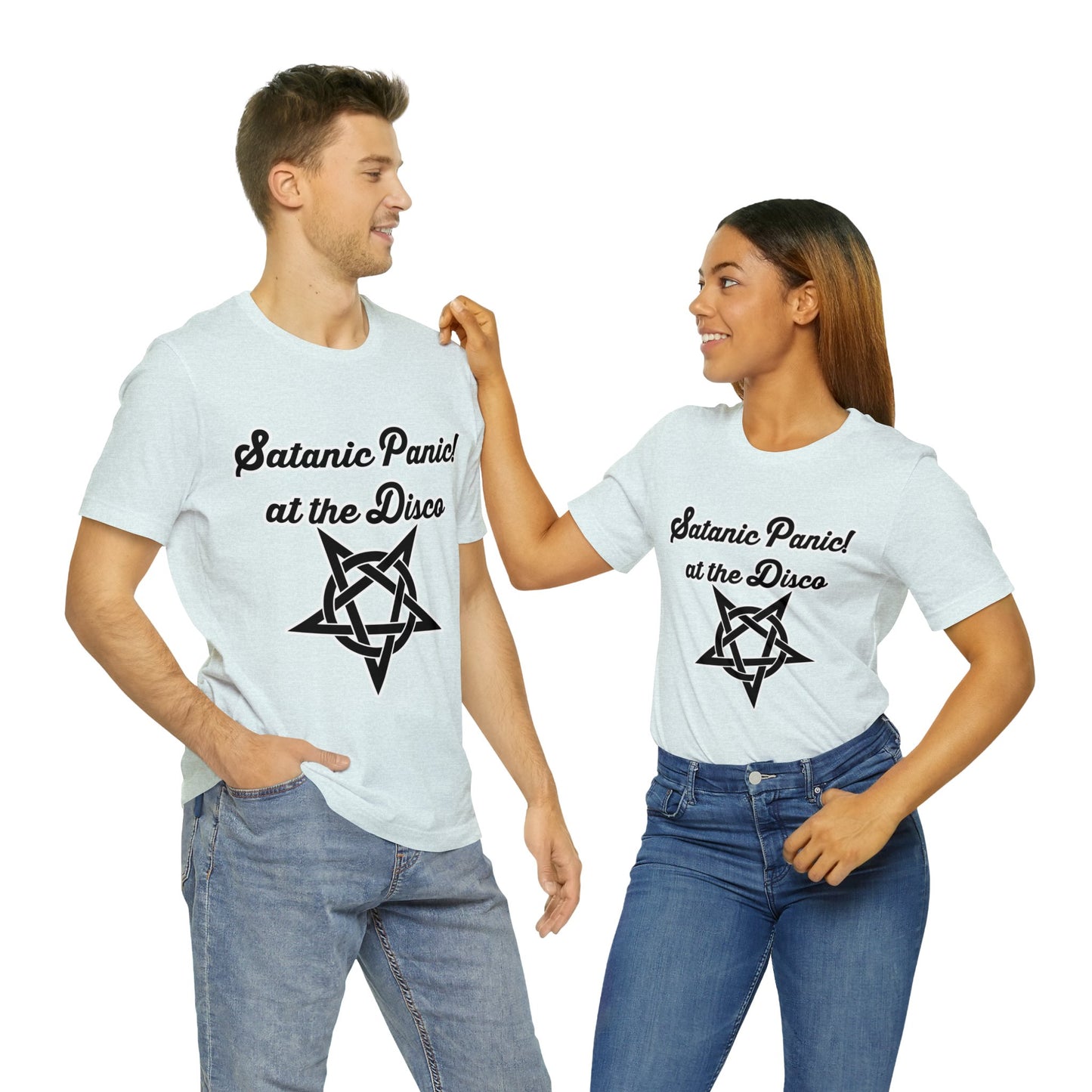 Satanic Panic! At The Disco - Parody - Unisex Jersey Short Sleeve Tee
